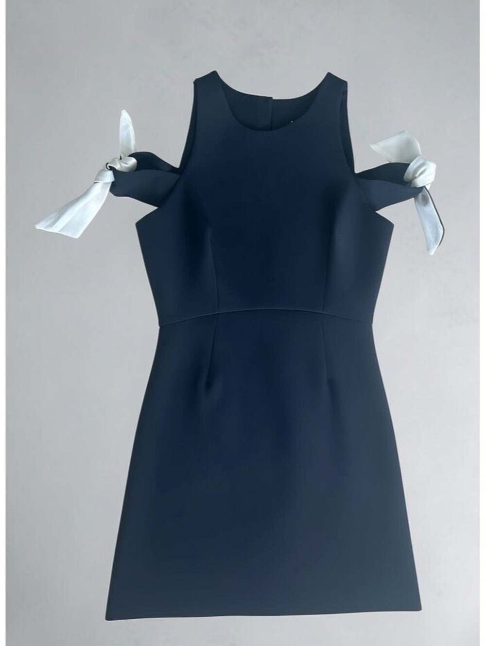 Milly Women's Madison Stretch Crepe Cold-Shoulder Dress Size 8 Black NEW w/ Tags